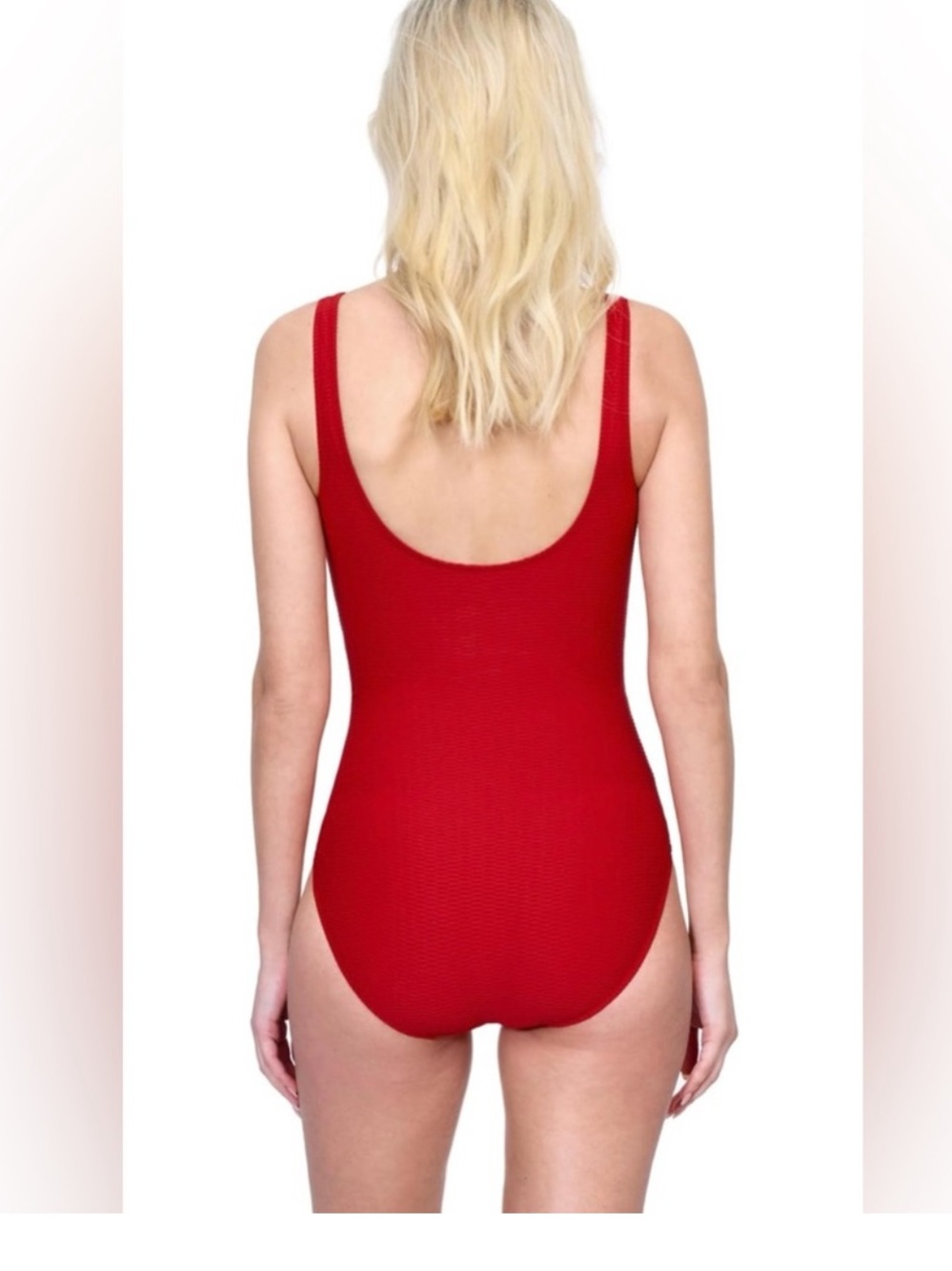 Gottex Harbourside Textured Surplice One-Piece Red Swimsuit 10 - Picture 2 of 15